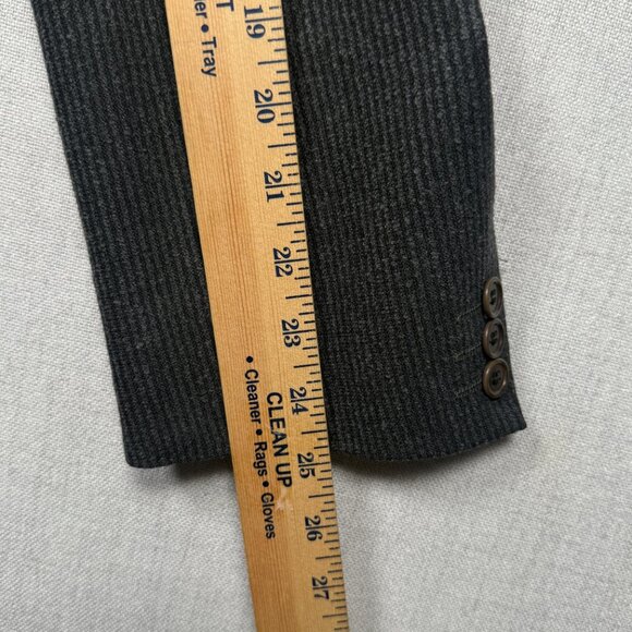 VTG Trussini Suit Set Linea Nuova Wool Blend Gray Pinstripe Two Piece Mens 52 6L - Picture 8 of 14